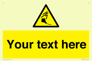 Custom warning kite flying near powerlines